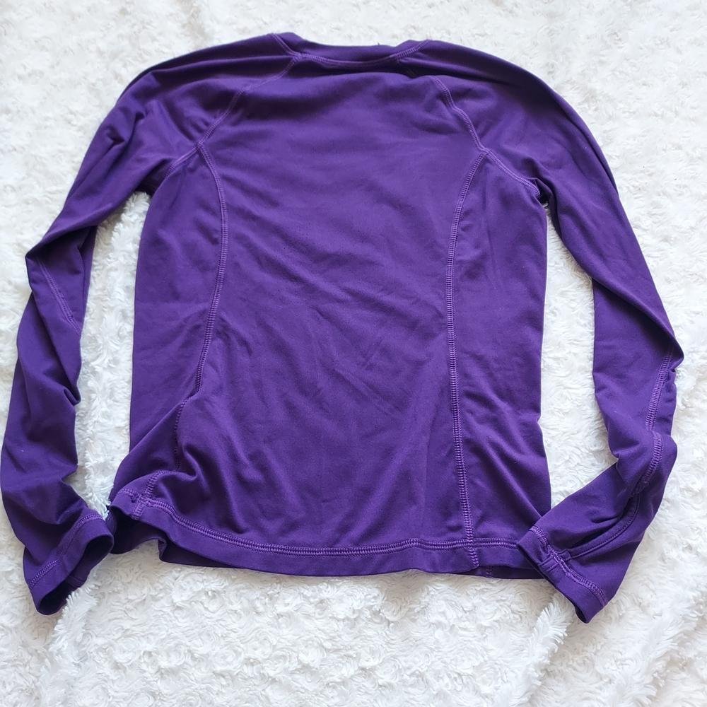 Lands' End Deep Purple Crewneck Rash Guard Small 7/8 - Picture 3 of 3